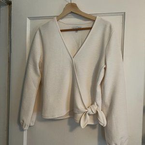 Madewell Texture & Thread Wrap Top Blouse